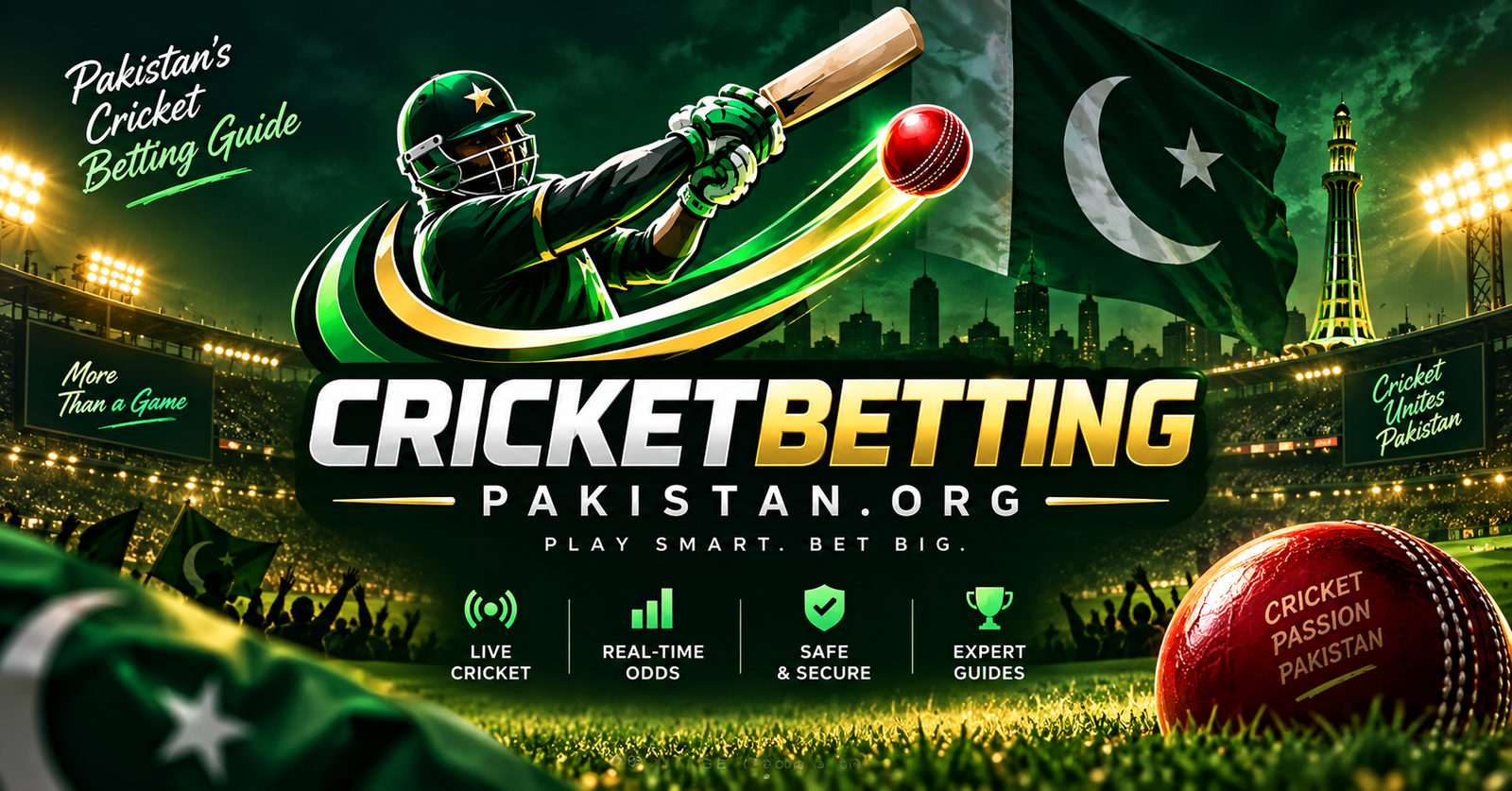 Cricket Betting Pakistan stadium artwork